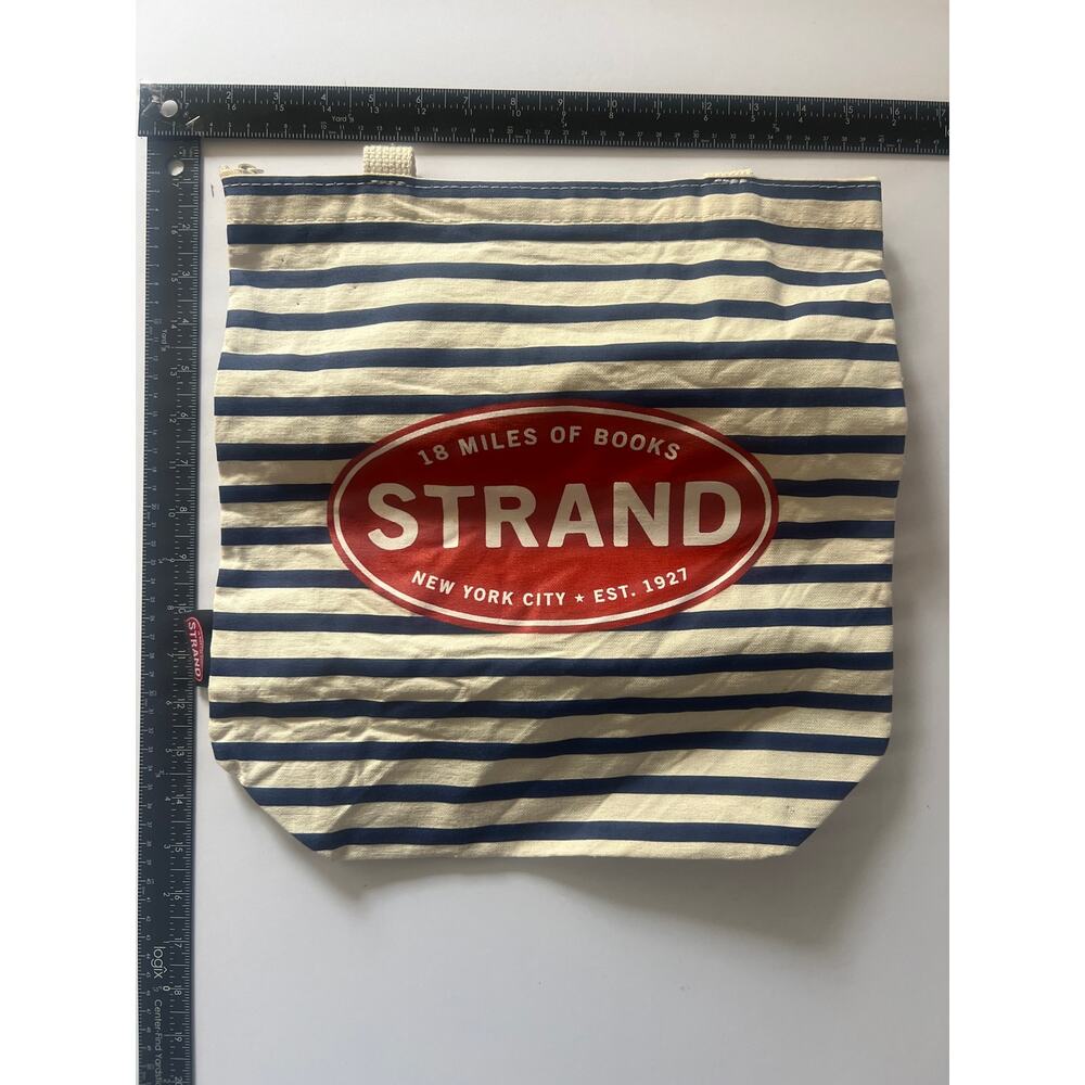 official Strand Book Store "Blue Striped" Tote Bag.